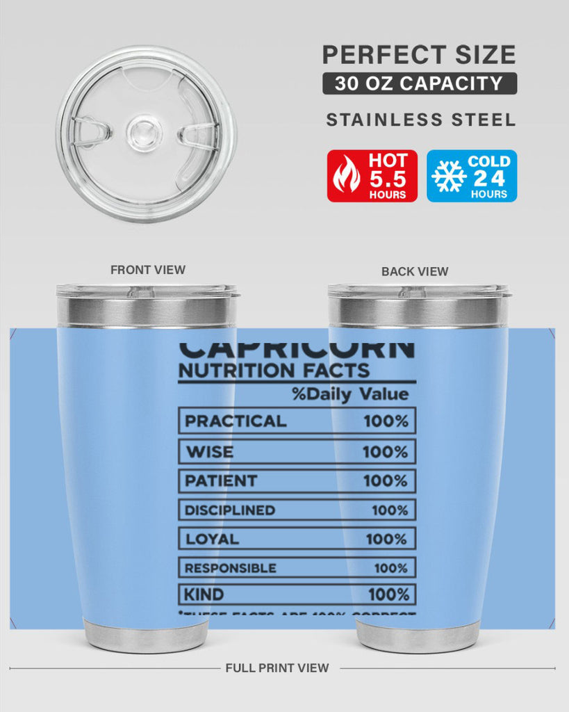 Capricorn Nutrition Facts 185#- zodiac- Tumbler