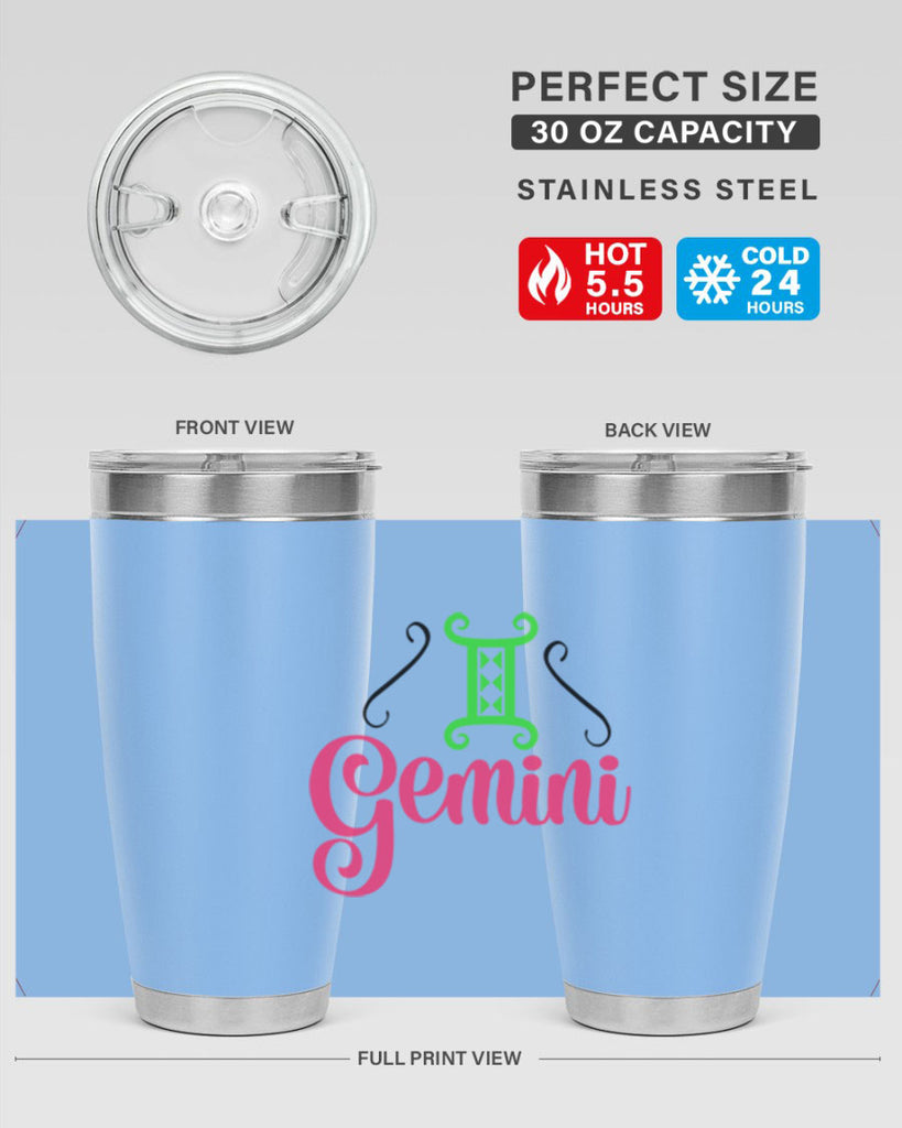 Gemini 224#- zodiac- Tumbler
