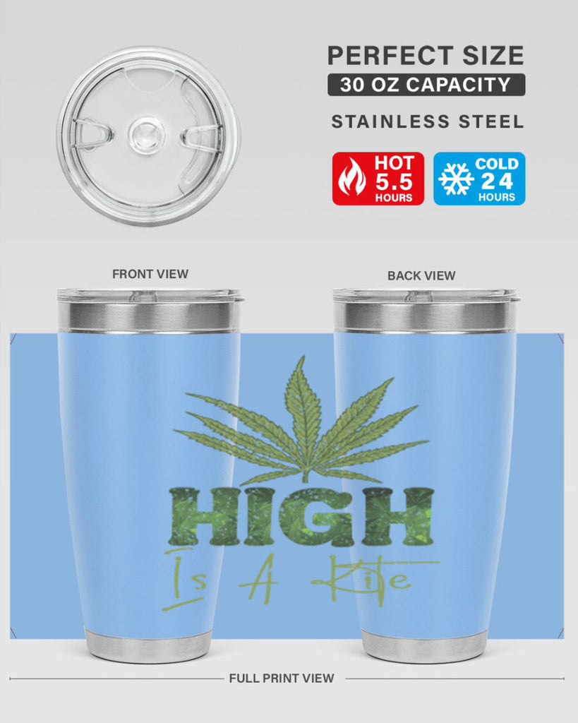 High Is A Kite Sublimation 115#- marijuana- Tumbler