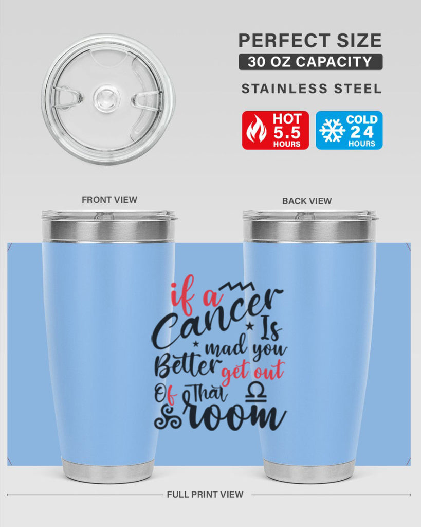 If A Cancer Is Mad You Better Get Out Of That Room 250#- zodiac- Tumbler