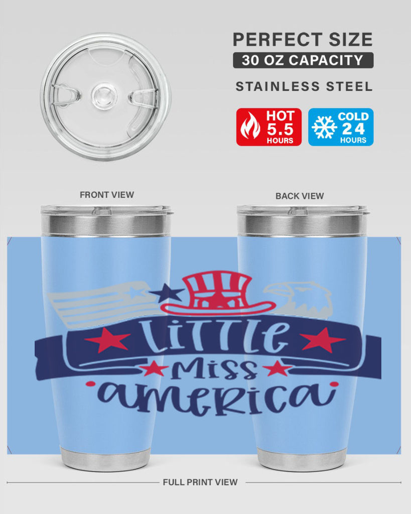 Little Miss America Style 162#- Fourt Of July- Tumbler