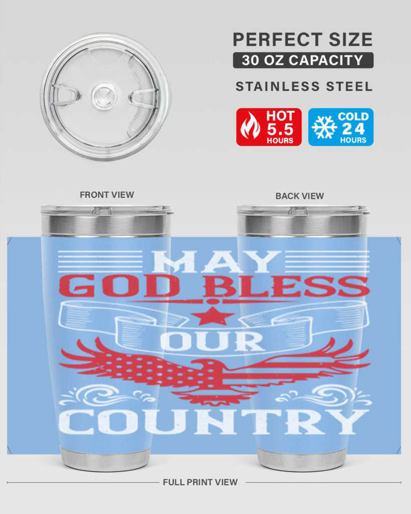 May God bless our country Style 133#- Fourt Of July- Tumbler