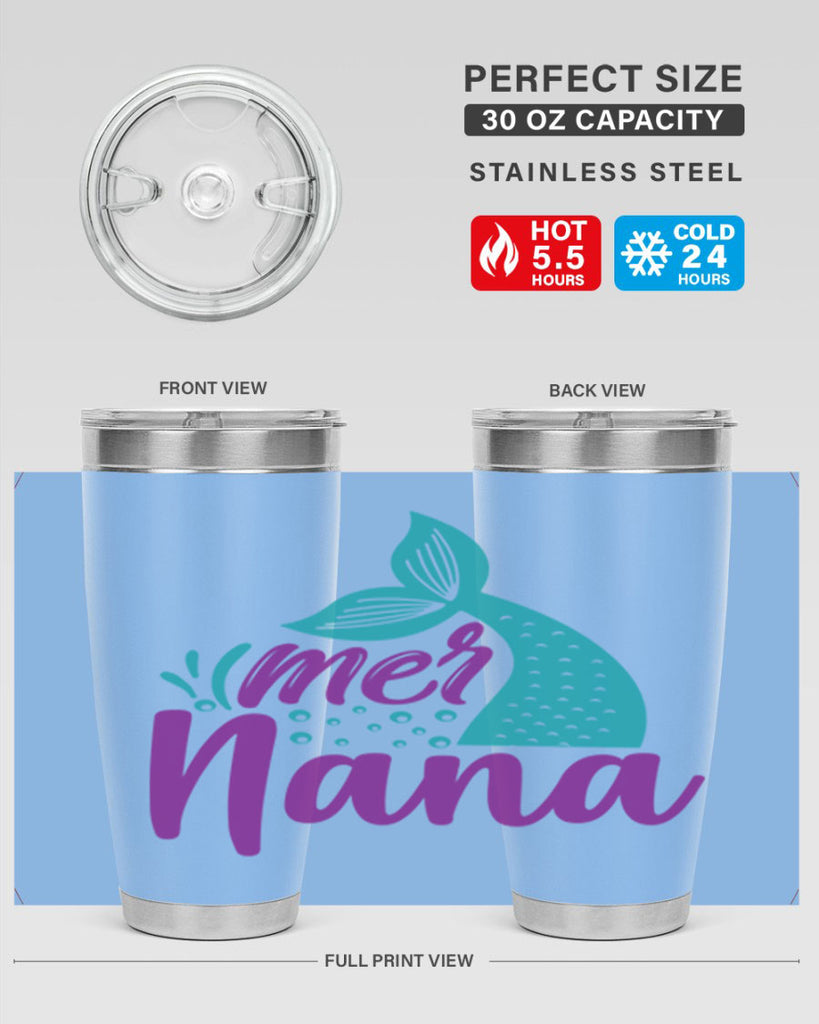 Mer Nana 343#- mermaid- Tumbler