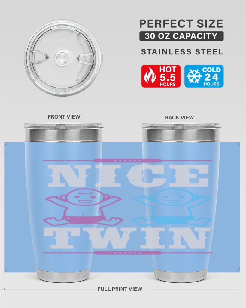 Nice Twin Style 26#- baby shower- tumbler
