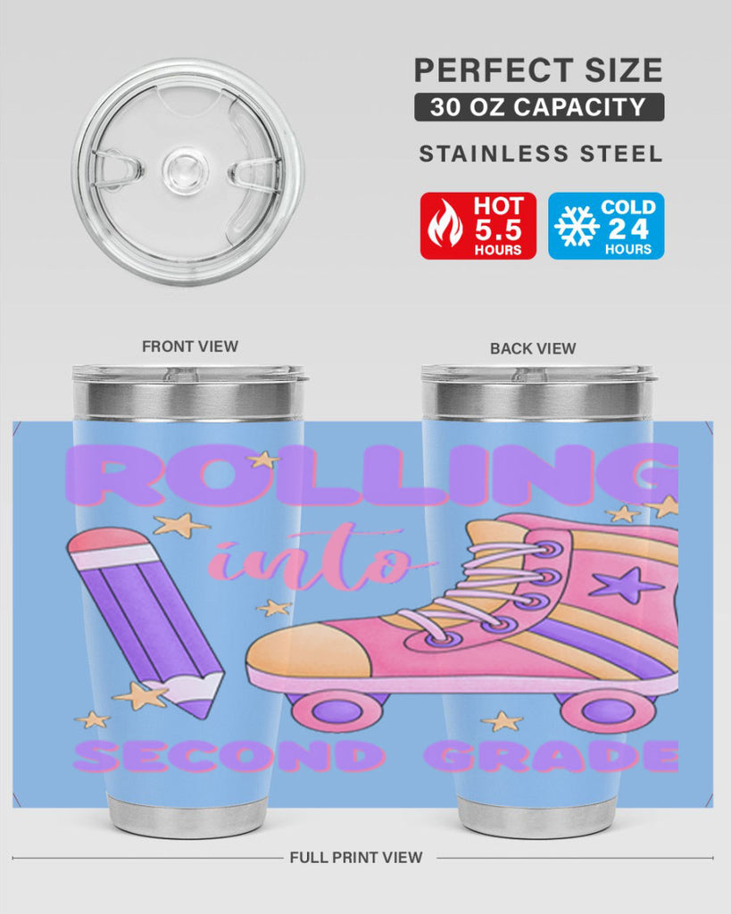 Rolling into 2nd Grade 24#- second grade- Tumbler