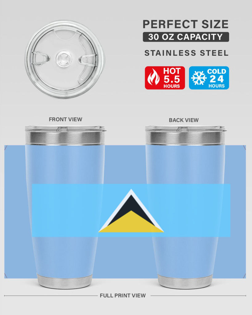 Saint Lucia 51#- world flags- Tumbler