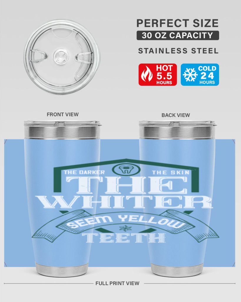 The darker the skin the whiter seem yellow teeth Style 16#- dentist- tumbler