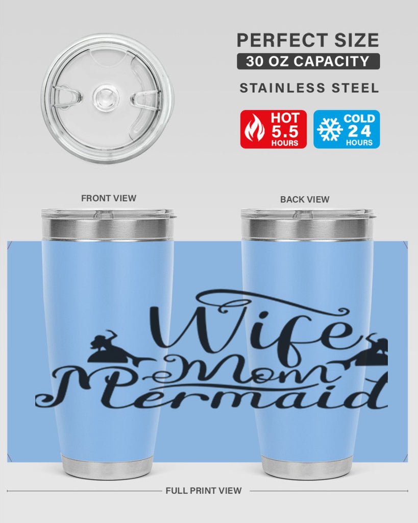 Wife Mom Mermaid 671#- mermaid- Tumbler
