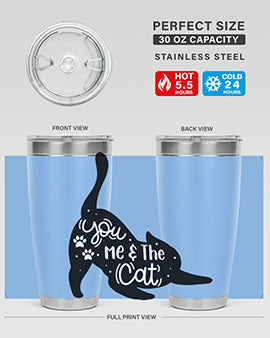 You Me The Cat Style 111#- cat- Tumbler