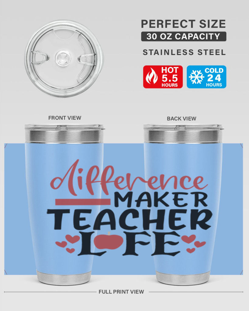 difference maker teacher life Style 118#- teacher- tumbler