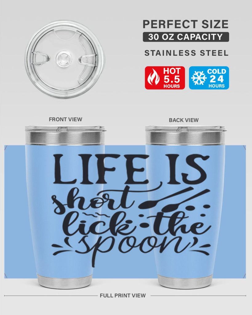 life is short lick the spoon 23#- kitchen- Tumbler