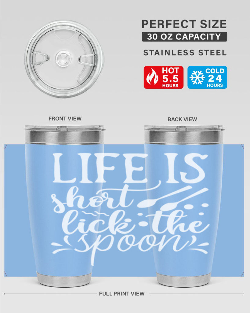 life is short lick the spoon 25#- kitchen- Tumbler