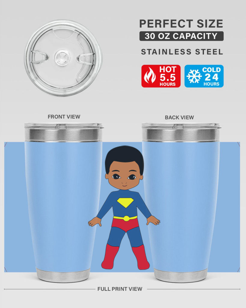 super kid 2#- black men - boys- tumbler