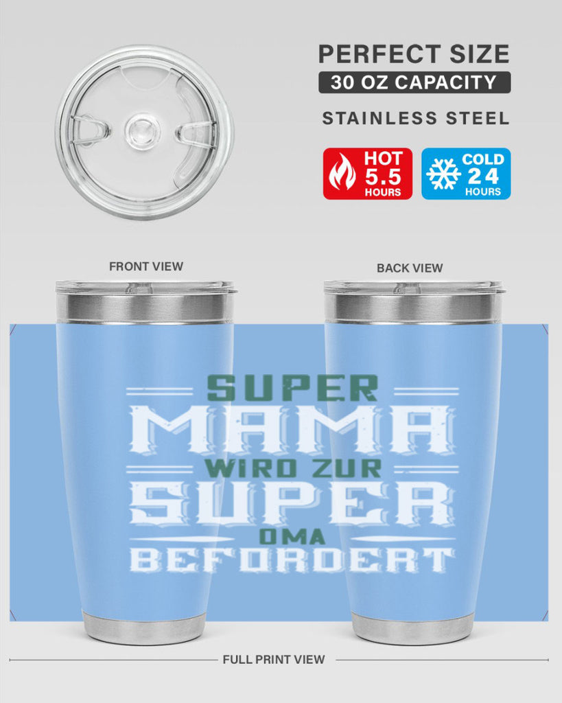 super mama wird zur 9#- grandpa - papa- Tumbler
