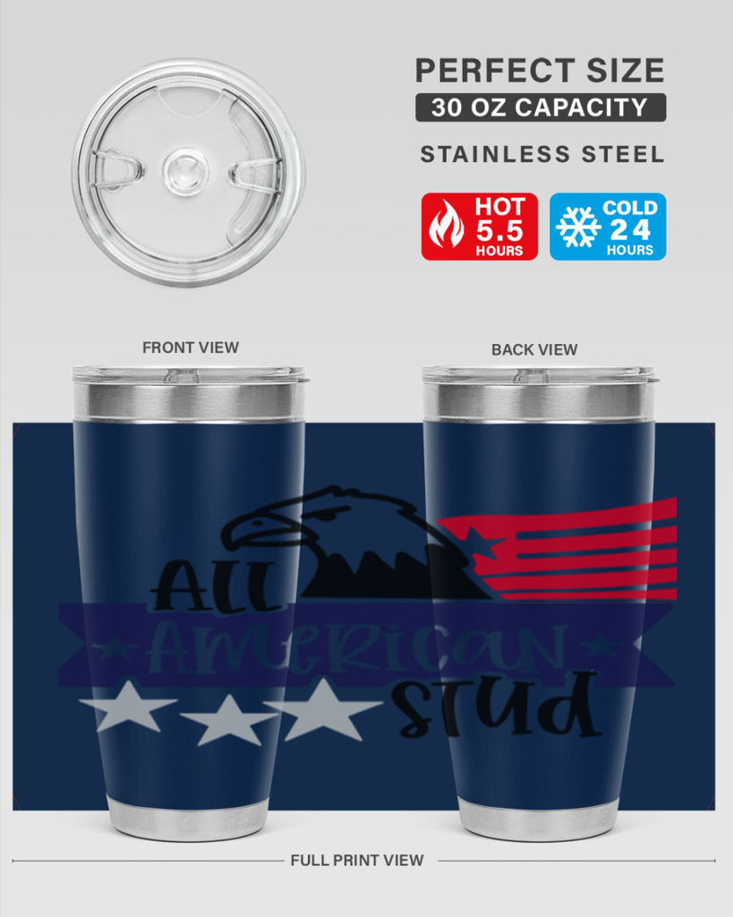 All American Stud Style 142#- Fourt Of July- Tumbler