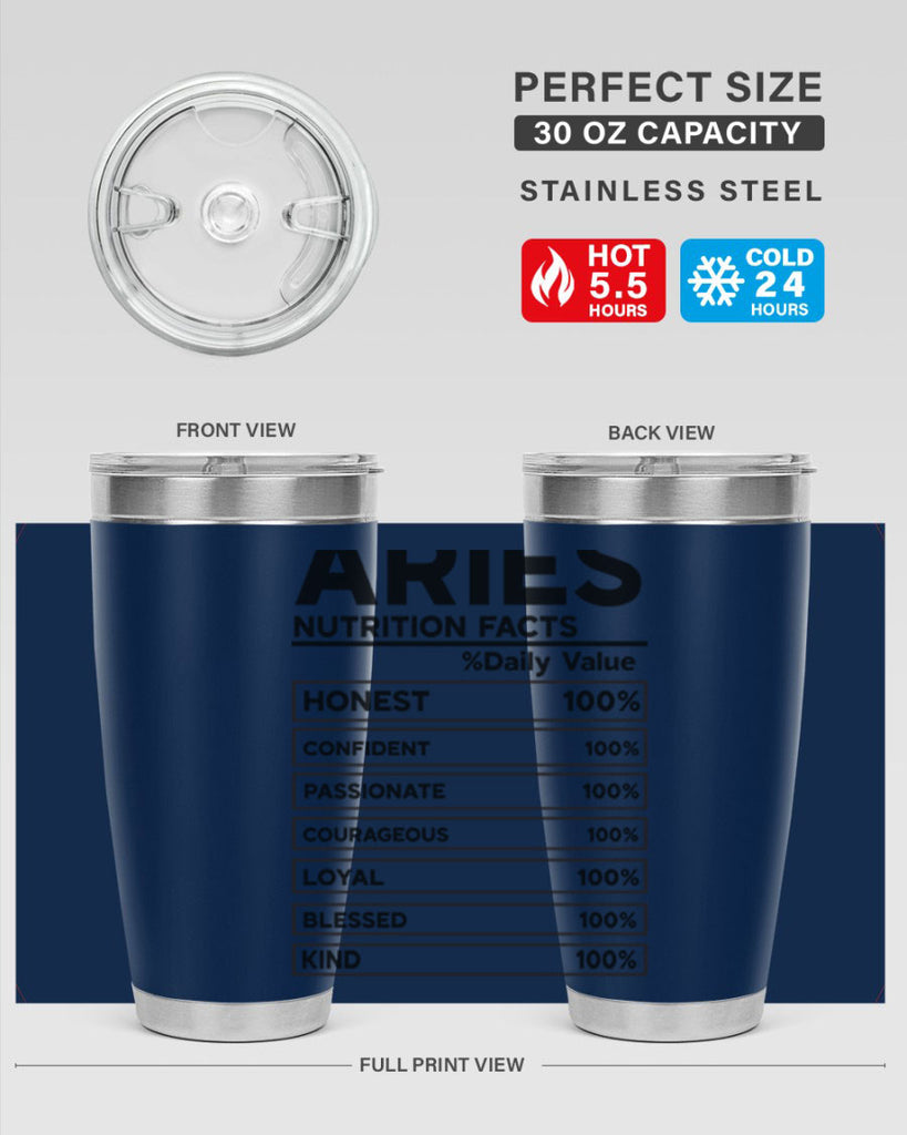Aries Nutrition Facts 97#- zodiac- Tumbler