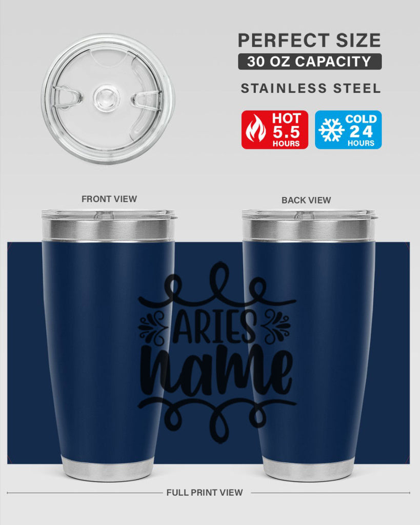 Ariesname 112#- zodiac- Tumbler