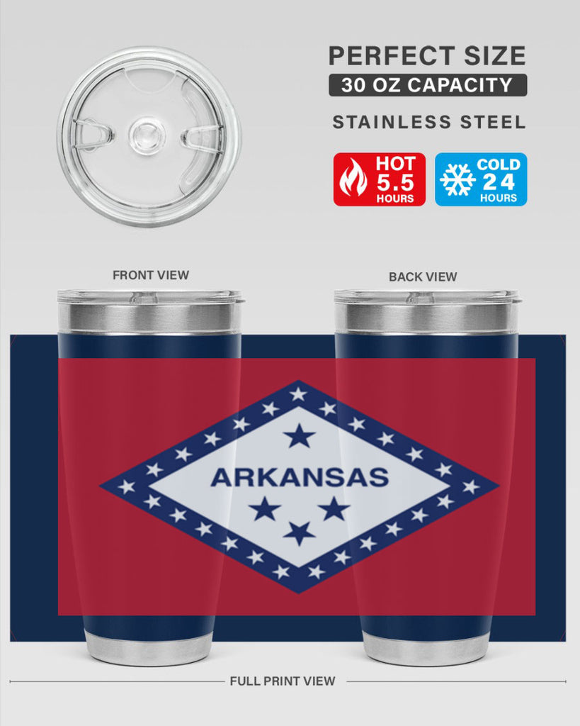 Arkansas 48#- Us Flags- Tumbler