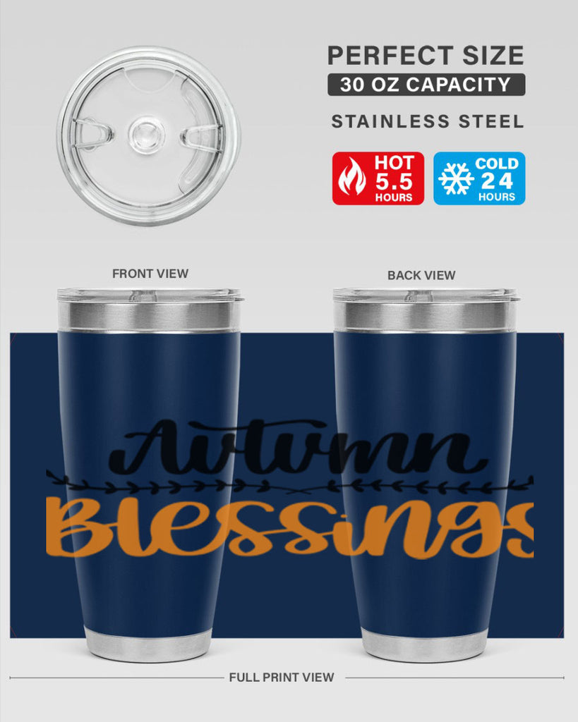Autumn Blessings 473#- fall- Tumbler