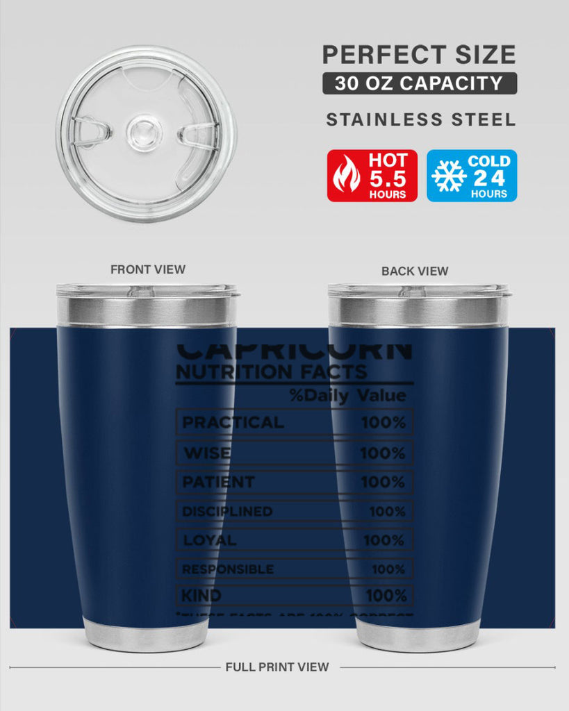 Capricorn Nutrition Facts 185#- zodiac- Tumbler