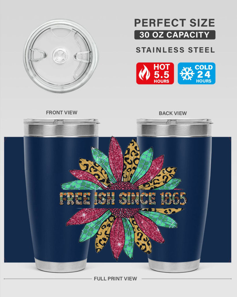 Freeish Since 1865 Sunflower Juneteenth 15#- Juneteenth- tumbler