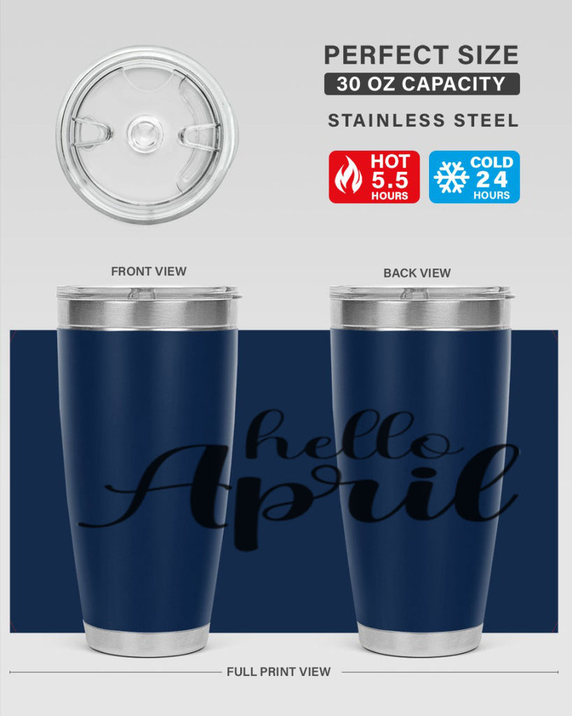 Hello april  219#- spring- Tumbler