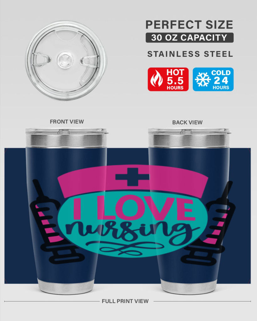 I Love Nursing Style Style 172#- nurse- tumbler