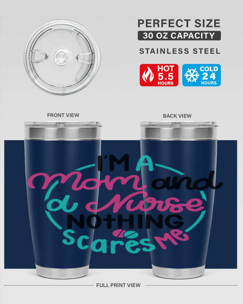 Im A Mom And A Nurse Nothing Style Style 158#- nurse- tumbler