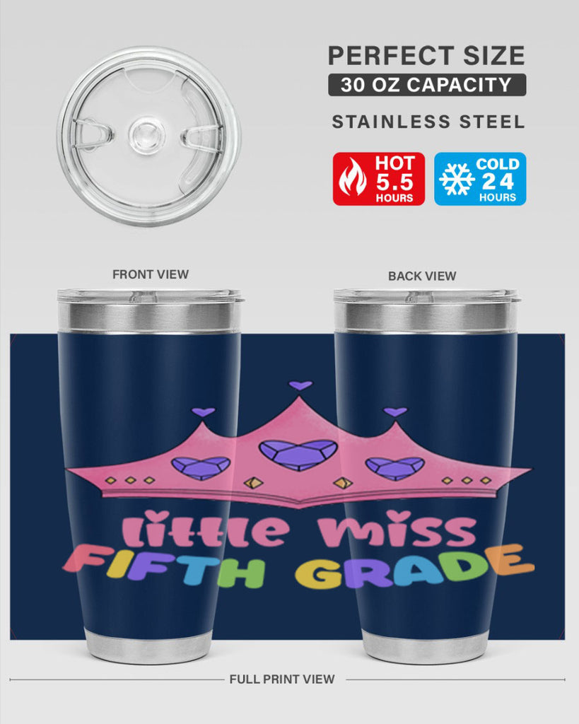 Little Miss 5th Grade 18#- 5th grade- Tumbler