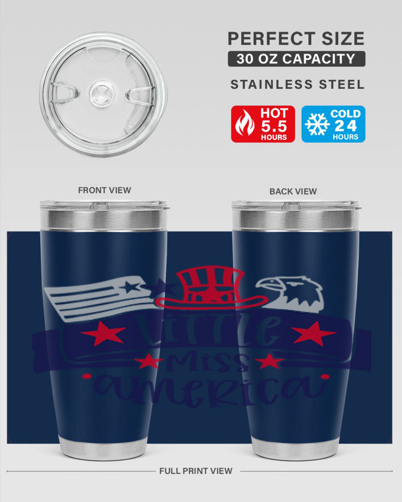 Little Miss America Style 162#- Fourt Of July- Tumbler
