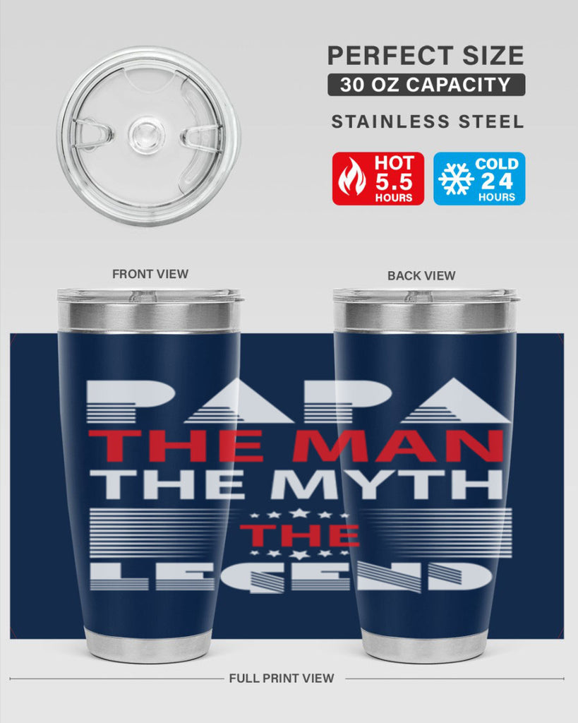 PAPA THE MAN 114#- grandpa - papa- Tumbler