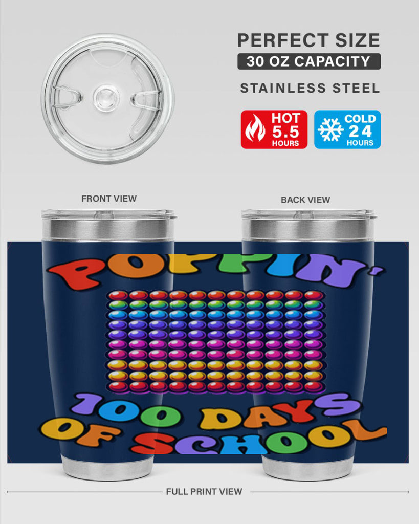 Poppin my way through PNG 54#- 100 days of school- Tumbler
