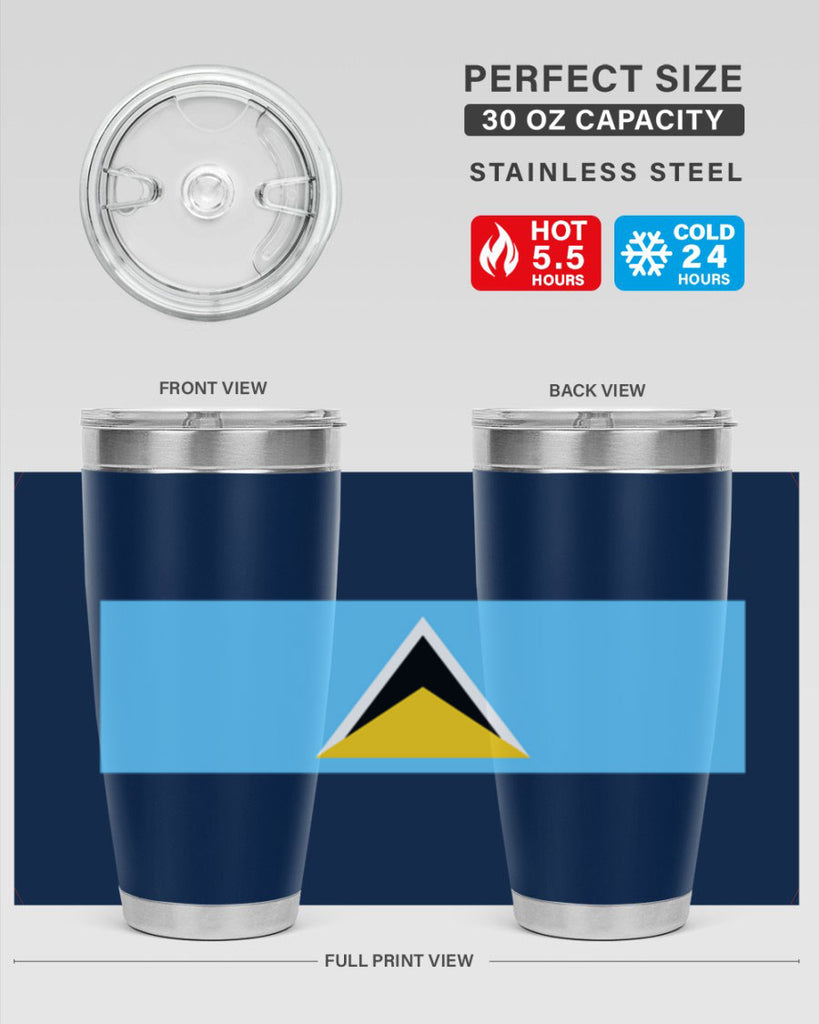 Saint Lucia 51#- world flags- Tumbler