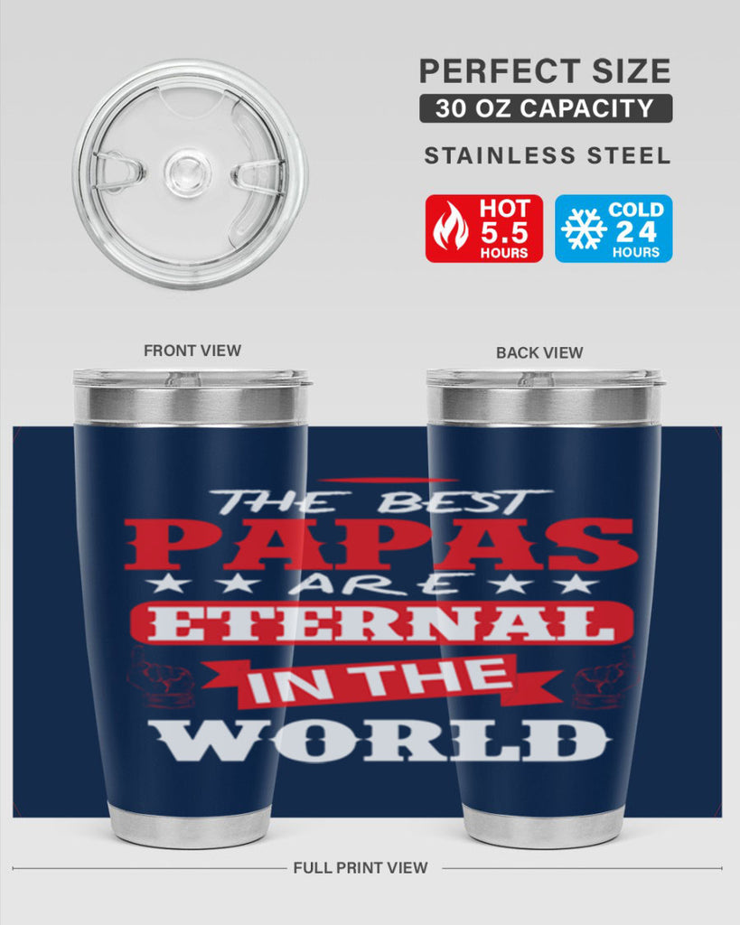 THE BEST PAPAS 108#- grandpa - papa- Tumbler