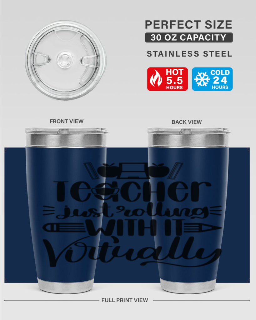 Teacher Just Rolling Style 53#- teacher- tumbler