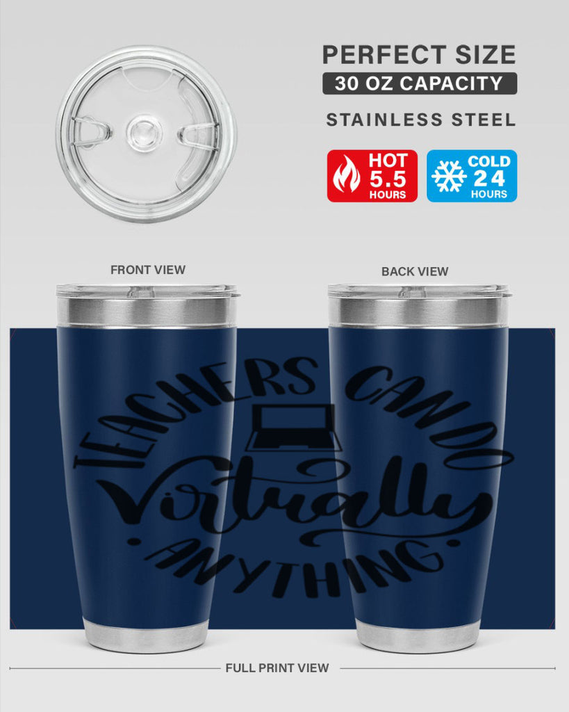 Teachers Can Do Anything Virtually Style 46#- teacher- tumbler