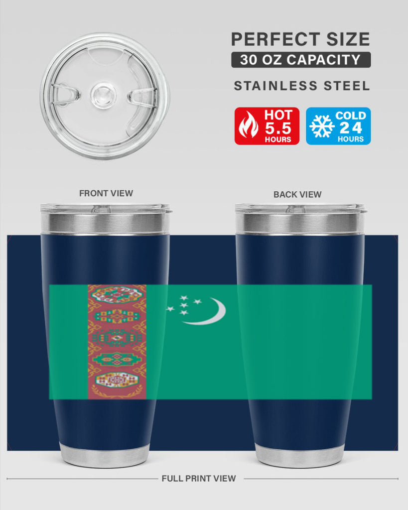 Turkmenistan 16#- world flags- Tumbler