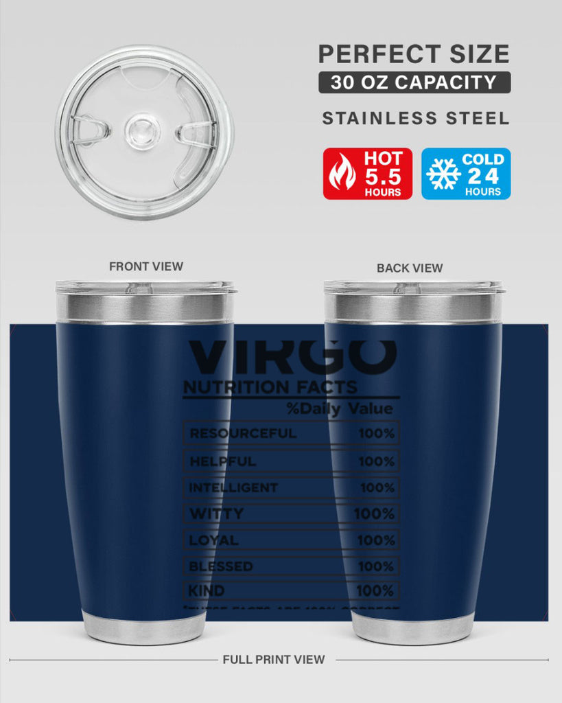 Virgo Nutrition Facts 530#- zodiac- Tumbler