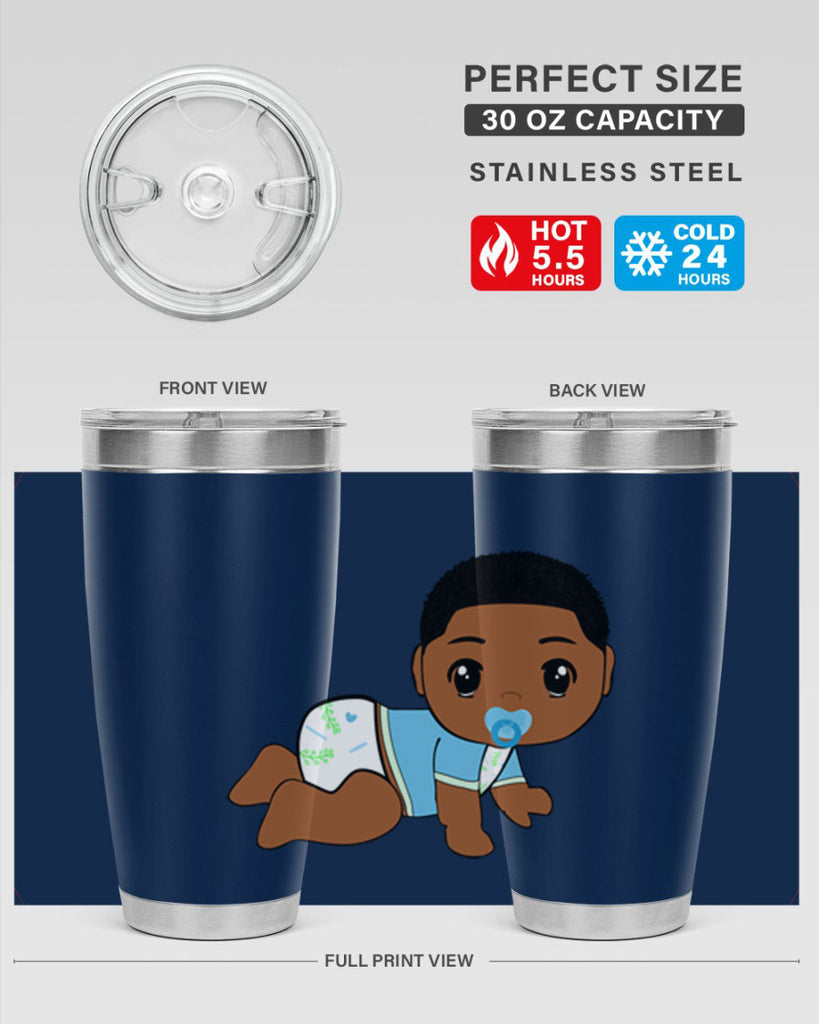 black baby boy 1#- black men - boys- tumbler