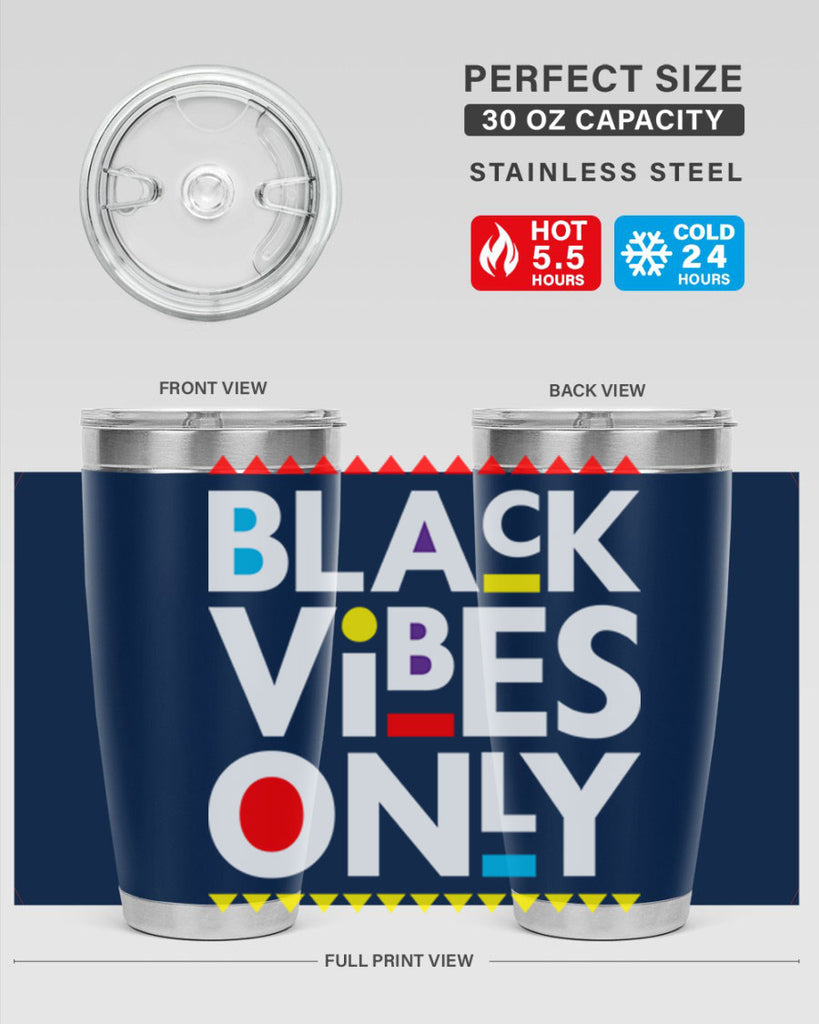 black vibes only 217#- black words phrases- Cotton Tank