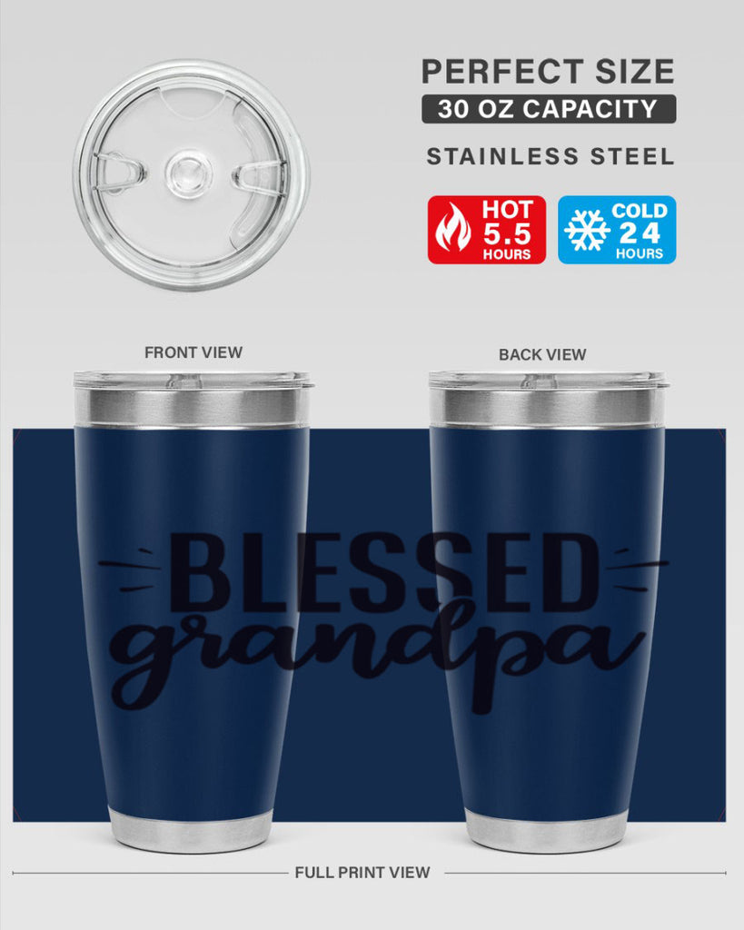 blessed grandpa 74#- grandpa - papa- Tumbler