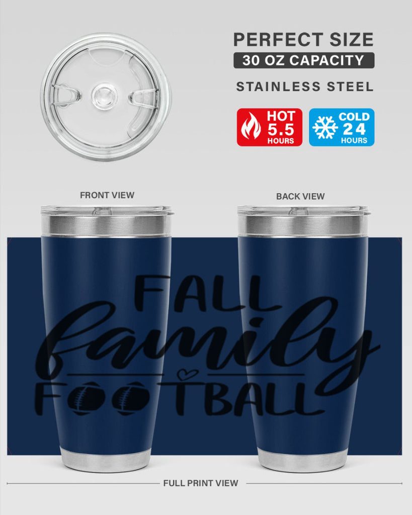 fall family football 100#- fall- Tumbler