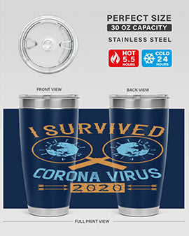 i survived corona virus Style 34#- corona virus- Tumbler