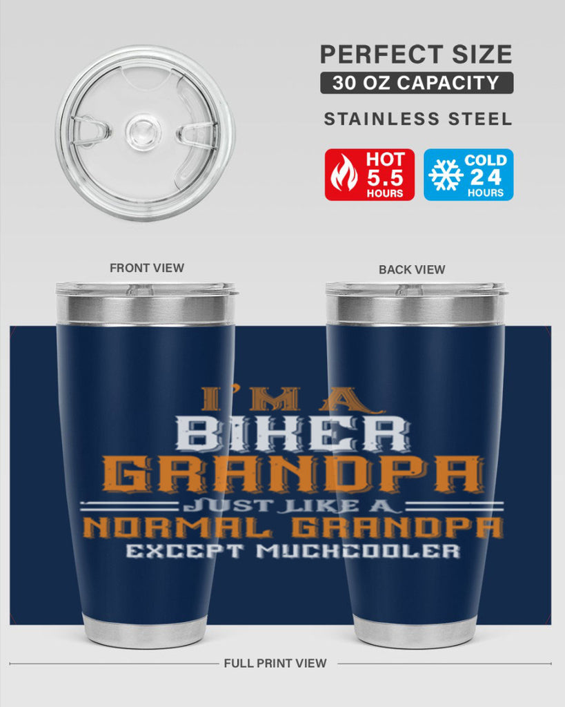 im a biker grandpa just like a normal grandpa except muchcooler 38#- grandpa - papa- Tumbler
