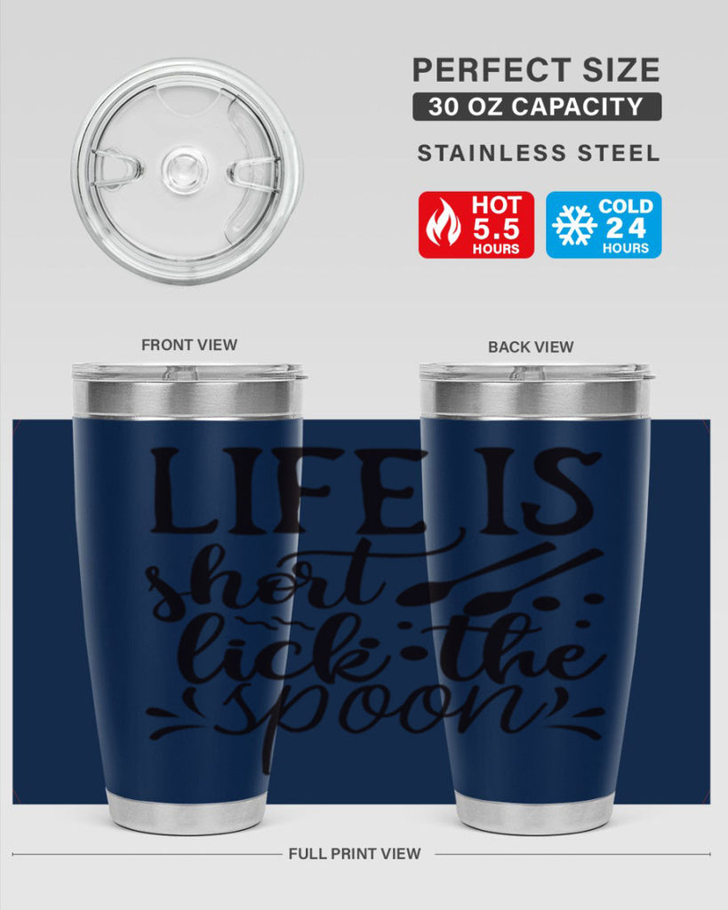 life is short lick the spoon 23#- kitchen- Tumbler