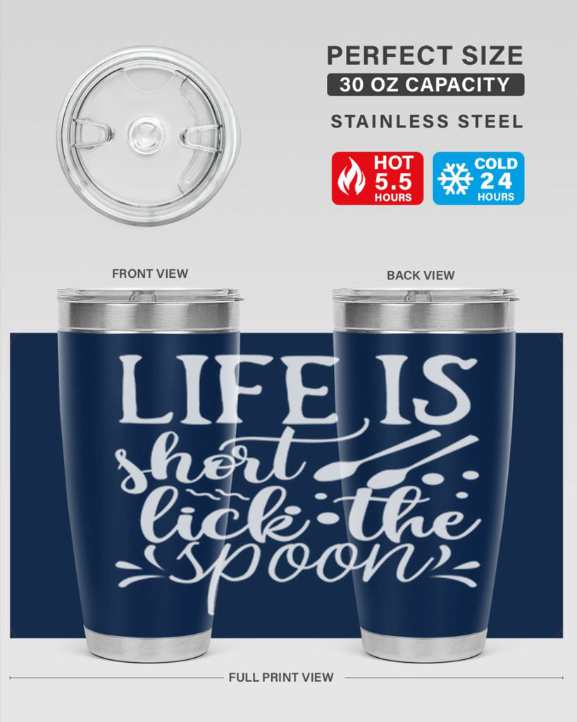 life is short lick the spoon 25#- kitchen- Tumbler