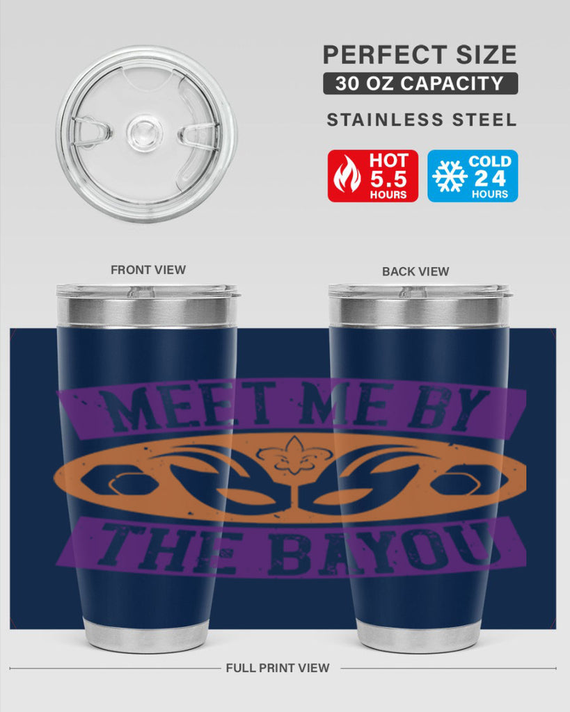 meet me by the bayou 45#- mardi gras- Tumbler