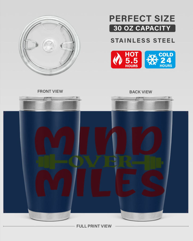 mind over miles 29#- gym- Tumbler
