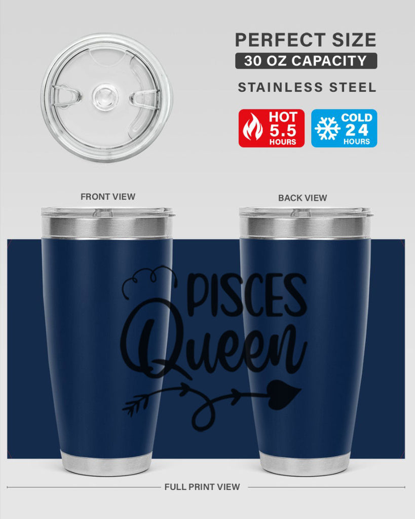 pisces queen 379#- zodiac- Tumbler