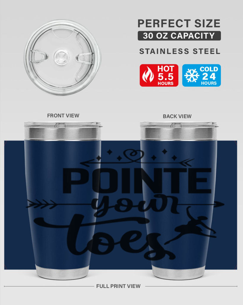 pointe your toes 72#- ballet- Tumbler